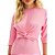 Vestido Super Midi Lança Perfume Torção VE24 Rosa Feminino - Imagem 3
