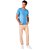 Camiseta Acostamento Gola V Basic P24 Azul Masculino - Imagem 3