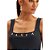 Vestido Curto Lança Perfume Aplicações VE24 Preto Feminino - Imagem 3
