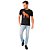 Camiseta Acostamento Wolf P24 Preto e Laranja Masculino - Imagem 3