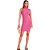 Vestido Curto Colcci Canelado P24 Rosa Feminino - Imagem 3
