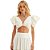 Top Cropped Lança Perfume Amarração VE24 Off White Feminino - Imagem 3