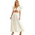 Top Cropped Lança Perfume Amarração VE24 Off White Feminino - Imagem 4