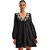 Vestido Curto Lança Perfume Decote V VE24 Preto Feminino - Imagem 1