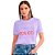 Camiseta Colcci Multi Logos P24 Lilás Feminino - Imagem 1