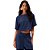 Blusa Lança Perfume Linho AV24 Marinho Feminino - Imagem 3
