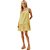 Vestido Curto Lança Perfume De Alça AV24 Amarelo Feminino - Imagem 3