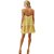 Vestido Curto Lança Perfume De Alça AV24 Amarelo Feminino - Imagem 4