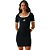 Vestido Curto Lança Perfume Canelado AV24 Preto Feminino - Imagem 1