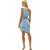 Vestido Lança Perfume Ombro Único AV24 Azul Feminino - Imagem 2