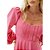 Vestido Curto Lança Perfume Fashion AV24 Rosa Feminino - Imagem 4