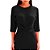Vestido Super Mid Lança Perfume Torção OU24 Preto Feminino - Imagem 3