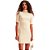 Vestido Curto Lança Perfume Gola OU24 Bege Feminino - Imagem 1