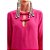 Vestido Curto Lança Perfume Evasê OU24 Rosa Feminino - Imagem 2