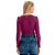 Blusa Canelada Lança Perfume Decote V OU24 Rosa Feminino - Imagem 2