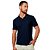 Camisa Polo Dudalina Piquet Jacquard IN24 Marinho Masculino - Imagem 1