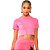 Camiseta Cropped Colcci Baby Comfort OU24 Rosa Feminino - Imagem 1