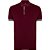 Camisa Polo Dudalina Piquet Contraste In24 Bordô Masculino - Imagem 1