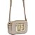Bolsa Crossbody Lança Perfume Enfeite In24 Bege Feminino - Imagem 1