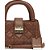Bolsa Tote Lança Perfume Fecho In24 Marrom Feminino - Imagem 5