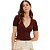 Blusa Lança Perfume Transpasse In24 Marrom Feminino - Imagem 1
