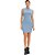 Vestido Curto Lança Perfume Basic In24 Azul Feminino - Imagem 3