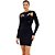 Vestido Curto Lança Perfume Com Abertura In24 Preto Feminino - Imagem 1