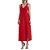 Vestido Linho Forum Acinturado In24 Vermelho Feminino - Imagem 1