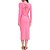 Vestido Canelado Colcci Malha In24 Rosa Hillier Feminino - Imagem 2