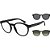 Óculos de Sol Emporio Armani Clip On 4152 50421W Preto Fosco - Imagem 1