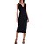 Vestido Midi Forum Reto In24 Preto Feminino - Imagem 1