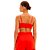 Top Lança Perfume Com Torção Pr25 Vermelho Feminino - Imagem 2