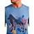 Camiseta Acostamento Casual Estampada In24 Azul Masculino - Imagem 3