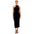Vestido Canelado Lança Perfume Super Mid Pr25 Preto Feminino - Imagem 1