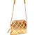 Bolsa Crossbody Lança Perfume Matelase Pr25 Dourado Feminino - Imagem 1