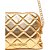 Bolsa Crossbody Lança Perfume Matelase Pr25 Dourado Feminino - Imagem 5