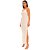 Vestido Canelado Lança Perfume Midi Pr25 Off White Feminino - Imagem 1