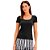 Blusa Canelada Lança Perfume Basic Pr25 Preto Feminino - Imagem 1