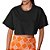 Camiseta Colcci Cropped Pr25 Preto Feminino - Imagem 1