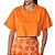 Camiseta Colcci Cropped Pr25 Laranja Salmona Feminino - Imagem 1