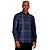 Camisa Slim Aramis Tricoline Xadrez Ve25 Marinho Masculino - Imagem 1