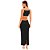 Vestido Canelado Lança Perfume Cut Off Pr25 Preto Feminino - Imagem 2