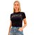 Camiseta Lança Perfume Baby Look Name Pr25 Preto Feminino - Imagem 3