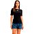 Blusa Canelada Lança Perfume Manga Pr25 Preto Feminino - Imagem 3