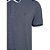 Camisa Polo Individual Constrast In24 Azul Escuro Masculino - Imagem 3