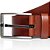 Cinto Couro Acostamento Squared Pr25 Marrom Masculino - Imagem 2