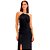 Vestido Lança Perfume Longo Frente Única Pr25 Preto Feminino - Imagem 3