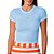 Camiseta Colcci Logo Shine Pr25 Azul Cashmere Feminino - Imagem 1
