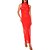 Vestido Longo Colcci Slim Tule Gola Pr25 Vermelho Feminino - Imagem 1