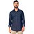 Camisa Jeans Acostamento Slim In24 Azul Escuro Masculino - Imagem 1
